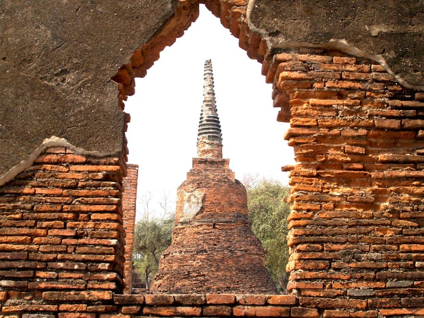 Ayutthaya travel cool season sunrise over Wat Chaiwatthanaram