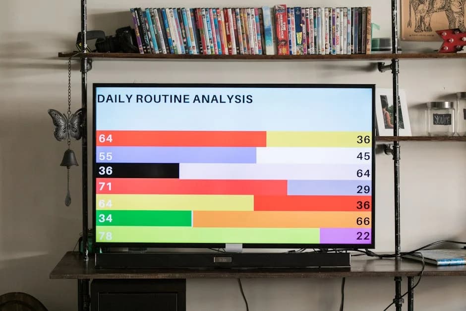 A new puppy following a daily routine chart on a living room floor